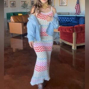 Colorful Zigzag Maxi Dress